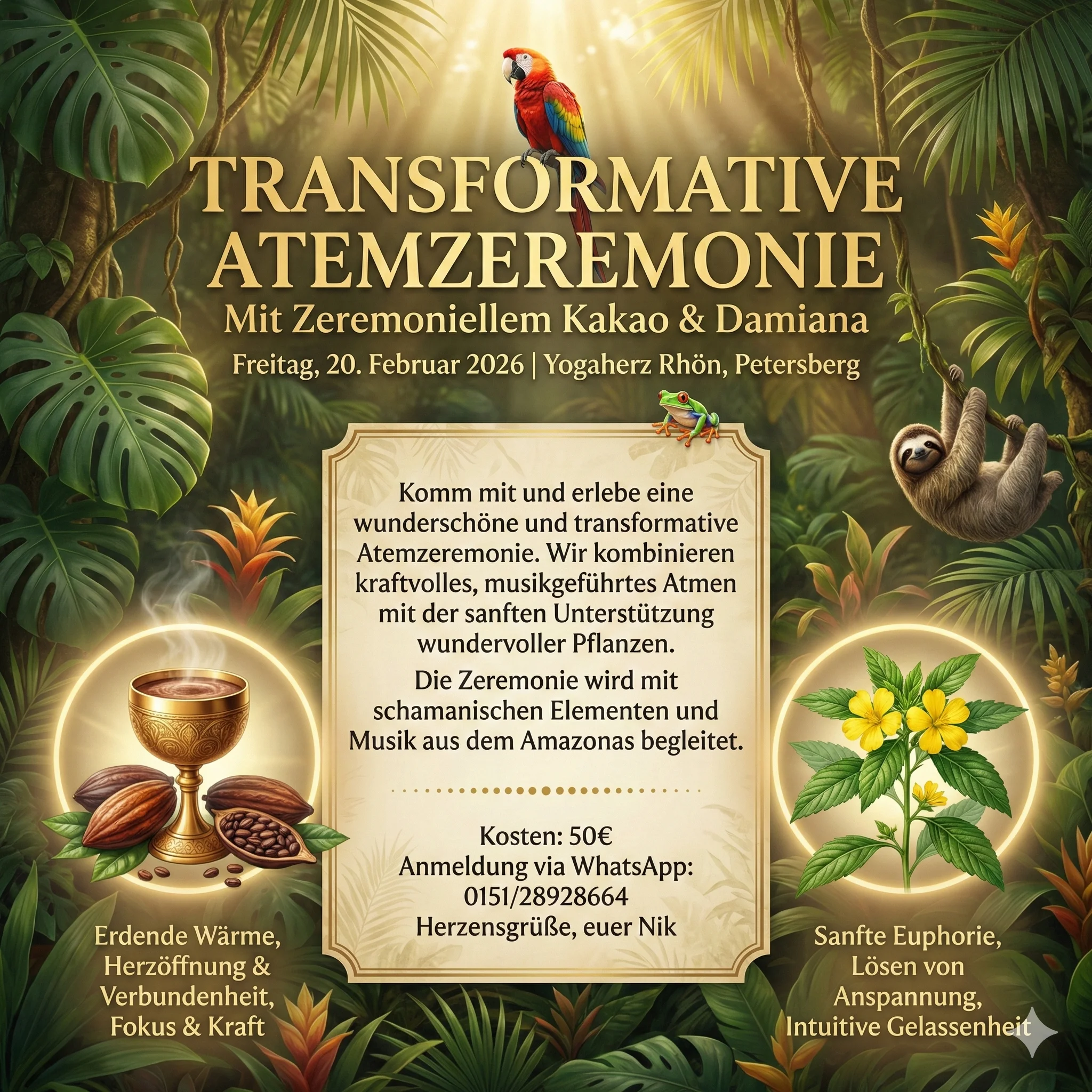 Workshop Flyer: Zeremonie zum Jahresbeginn